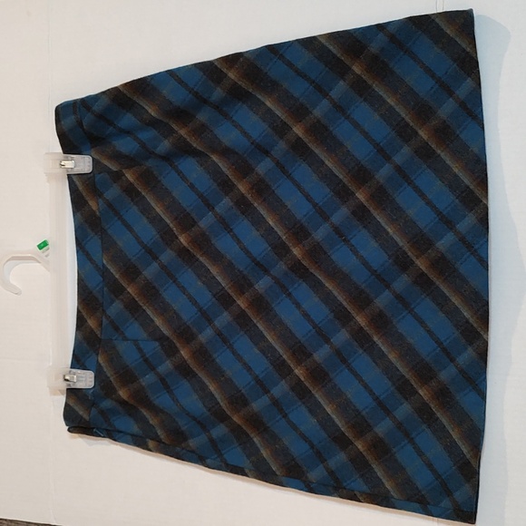 American Eagle Outfitters Dresses & Skirts - Blue & Gray WoolBlend American Eagle Outfitters Paid Skirt sz 12